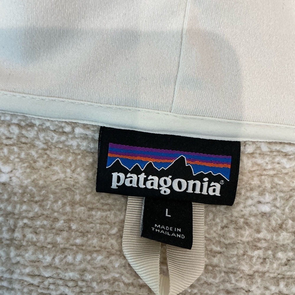 Patagonia Better Sweater Icelandic Cozy Hooded Button-Up Jacket in Cream Large - Picture 14 of 16